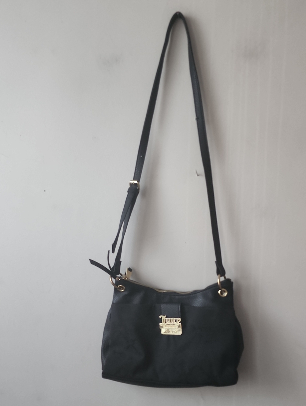Juicy Couture Black Crossbody Bag with Gold Hardware